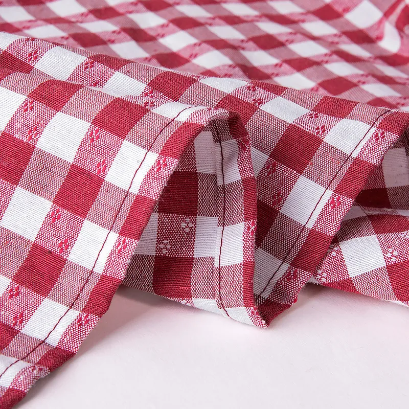 Цзяцили Детский вышитый котенок хлопковый клетчатый передник с длинными рукавами для домашней работы 8327 (14)