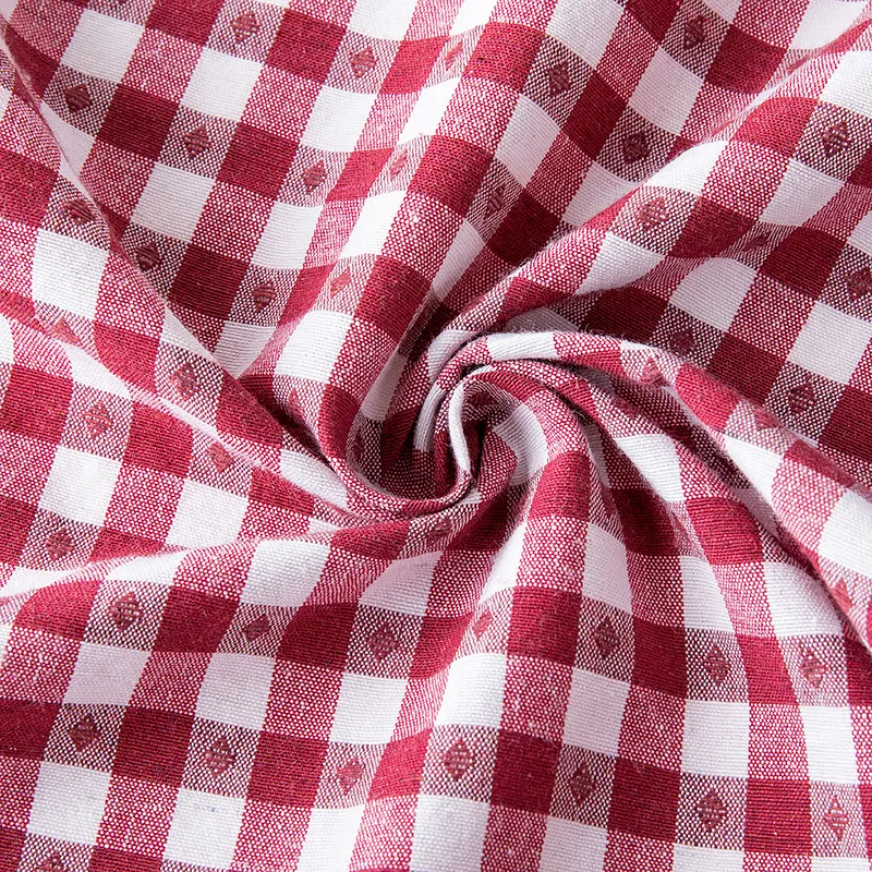 Цзяцили Детский принт с медвежонком хлопковый клетчатый фартук 6357 (9)