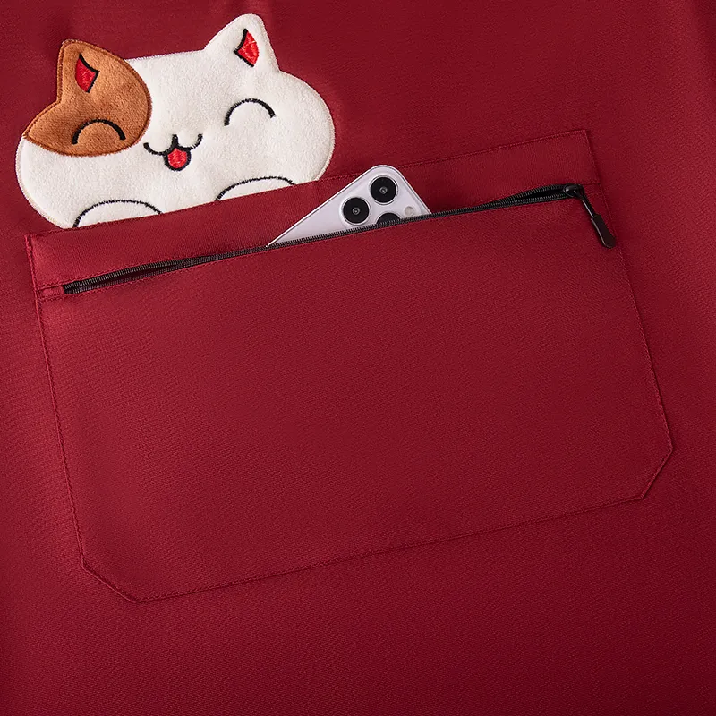 Цзяцили Изящный вышитый кот водонепроницаемый передник с длинными рукавами для кухни 8728 (12)