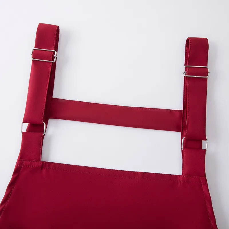 Цзяцили Минималистичный однотонный удлиненный регулируемый фартук на лямках для 6733 (10)