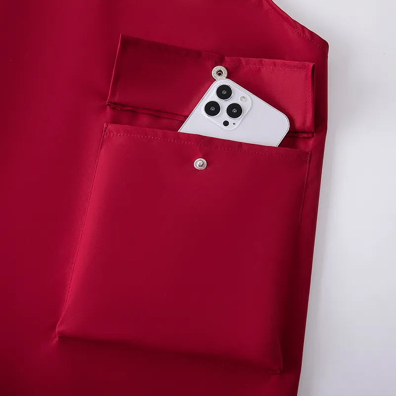 Цзяцили Минималистичный однотонный удлиненный регулируемый фартук на лямках для 6733 (11)