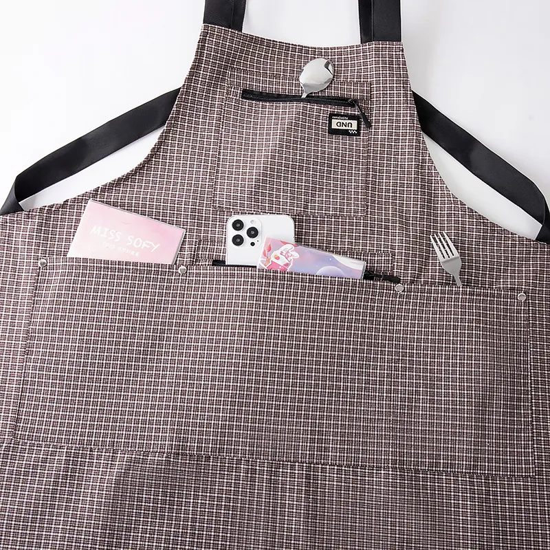 Цзяцили Модный рабочий фартук унисекс многоцветный из плотной хлопковой ткани 6339 (8)