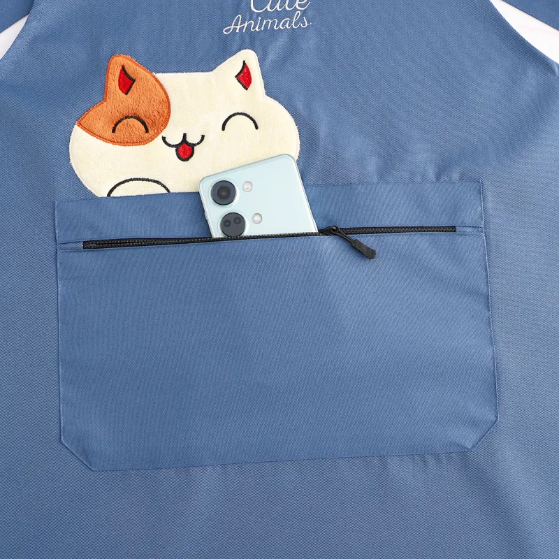 Цзяцили Свежий дизайн с большой мордочкой кошки водонепроницаемый фартук для кухни 6728 (12)