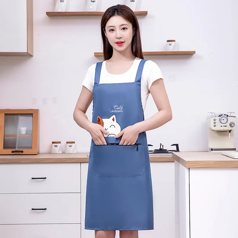 Цзяцили Свежий дизайн с большой мордочкой кошки водонепроницаемый фартук для кухни 6728 (5)