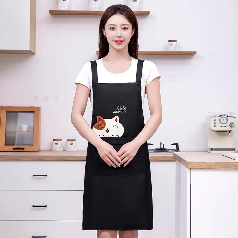 Цзяцили Свежий дизайн с большой мордочкой кошки водонепроницаемый фартук для кухни 6728 (7)