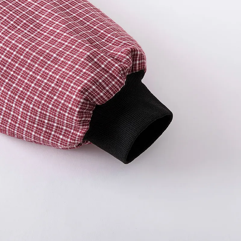 Цзяцили Свежий рельефный цветочный утолщенный передник с длинными рукавами для домашнего приготовления пищи защита от пыли 8358 (9)