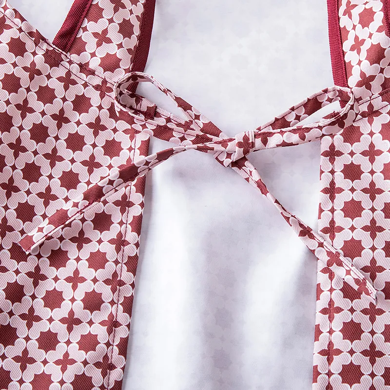 Цзяцили Стильный жилет-фартук с четырехлистным клевером для приготовления 6337 (13)