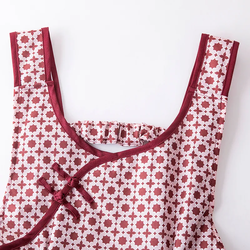 Цзяцили Стильный жилет-фартук с четырехлистным клевером для приготовления 6337 (15)