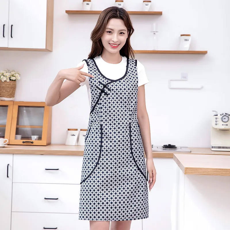 Цзяцили Стильный жилет-фартук с четырехлистным клевером для приготовления 6337 (5)