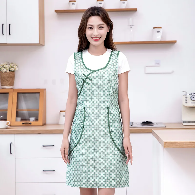 Цзяцили Стильный жилет-фартук с четырехлистным клевером для приготовления 6337 (6)