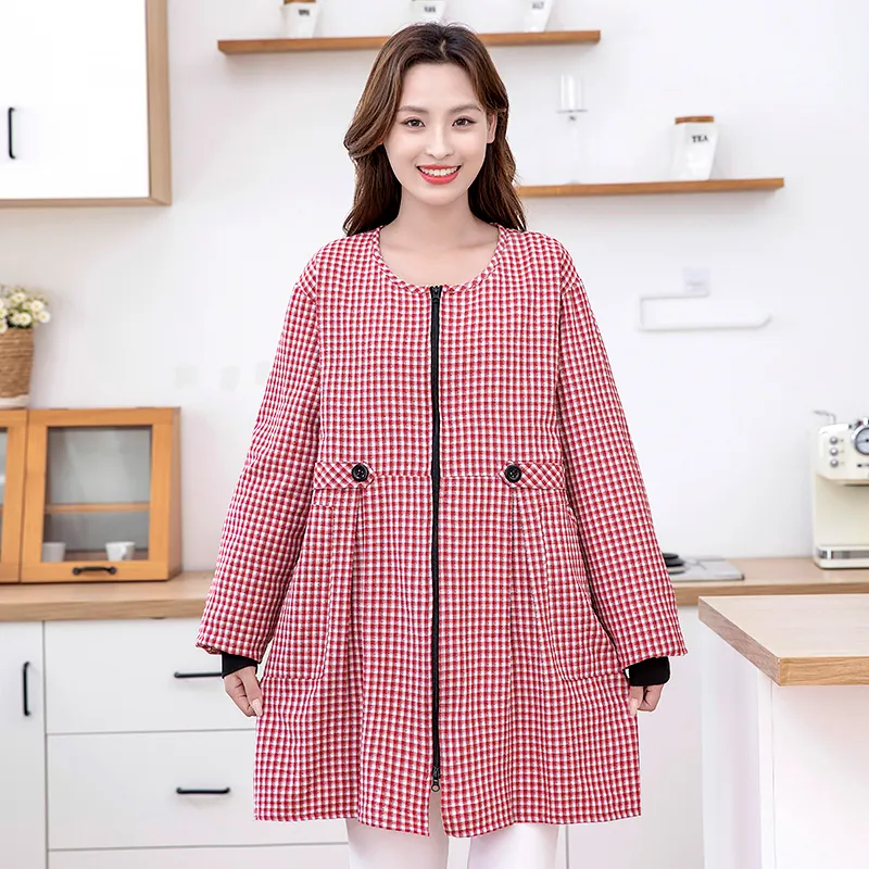 Цзяцили Стильный принцесси фасон фартук домашный с длинными рукавами для приготовления пищи ношение 3062 (8)