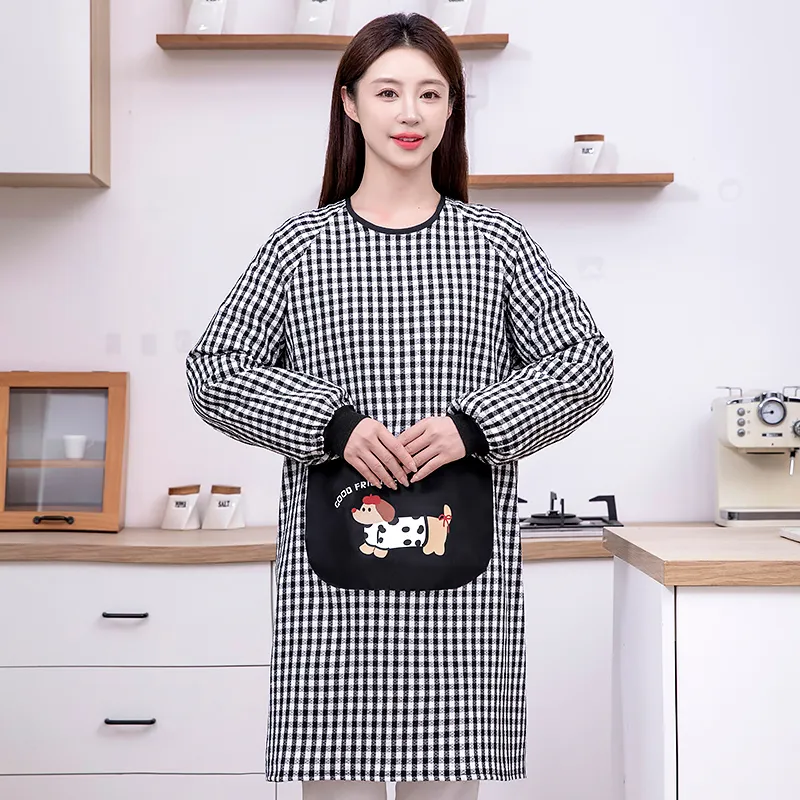 детский собака хлопковый передник с длинными рукавами для домашнего приготовления пищи защита от пыли и грязи комфортный дышащий 8713 (6)