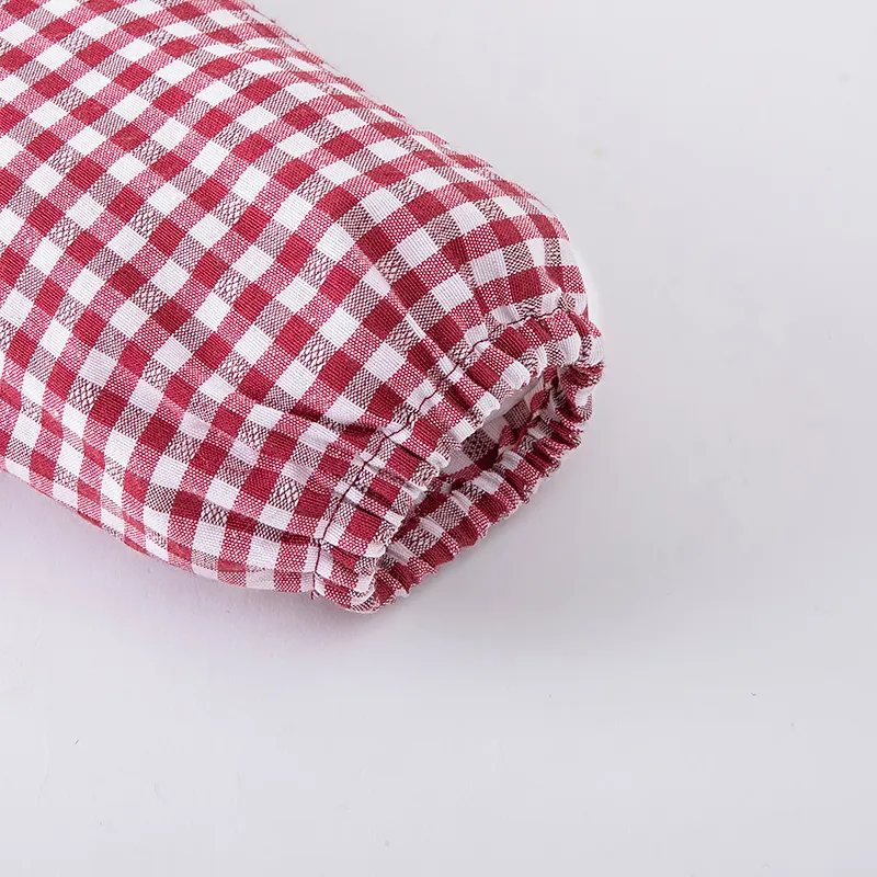 клетчатый плательный фартук домашный с длинными рукавами для кухни и приготовления пищи ношение поверх одежды защита от пыли 3731 (12)