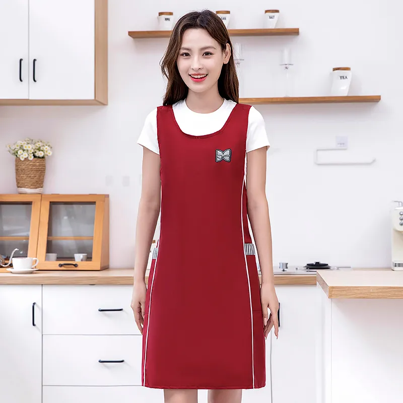 фартук для защиты от масла и грязи на кухне для домашнего приготовления пищи устойчивый к загрязнениям и износу 6352 (4)